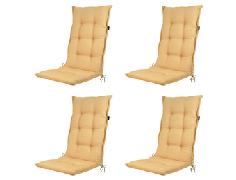 Madison - Kussen hoge rug Napels - Geel - 123x50x5cm - Set van 4