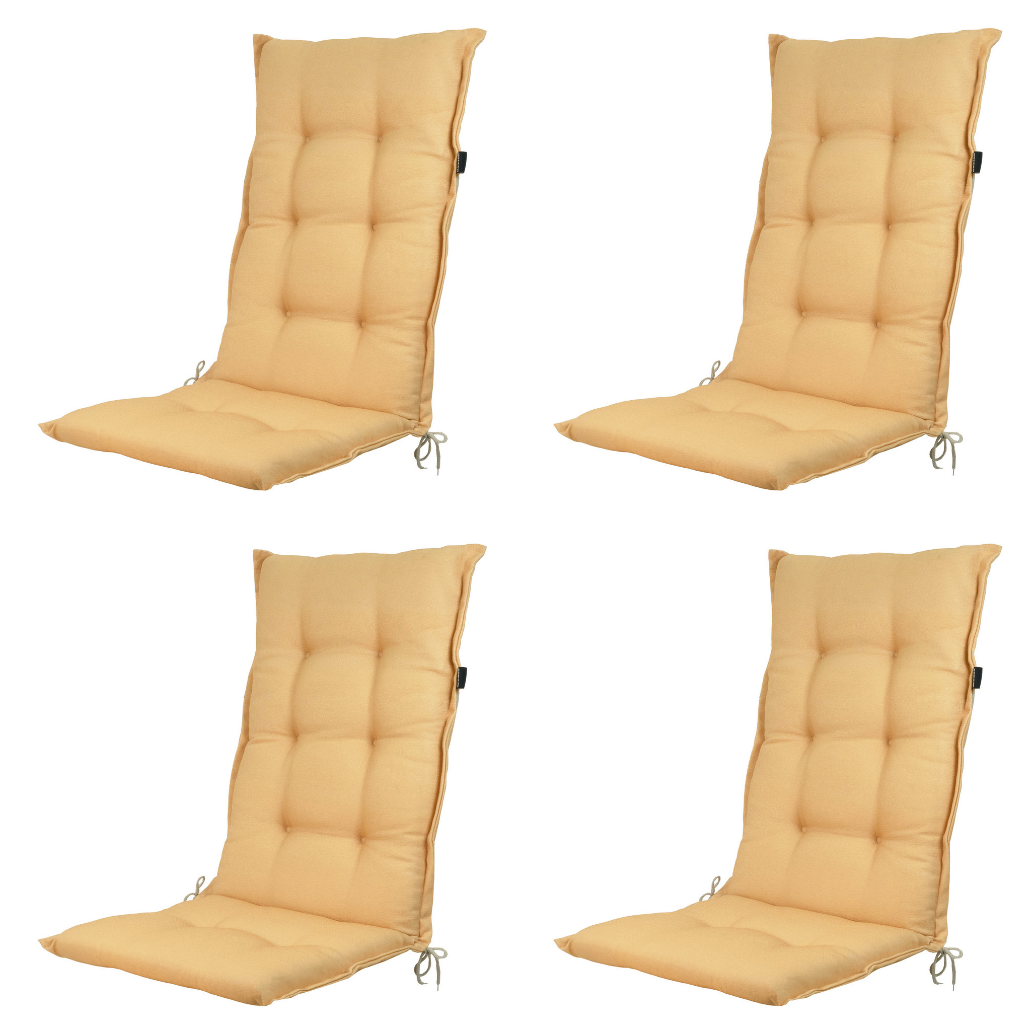 Madison - Kussen hoge rug Napels - Geel - 123x50x5cm - Set van 4