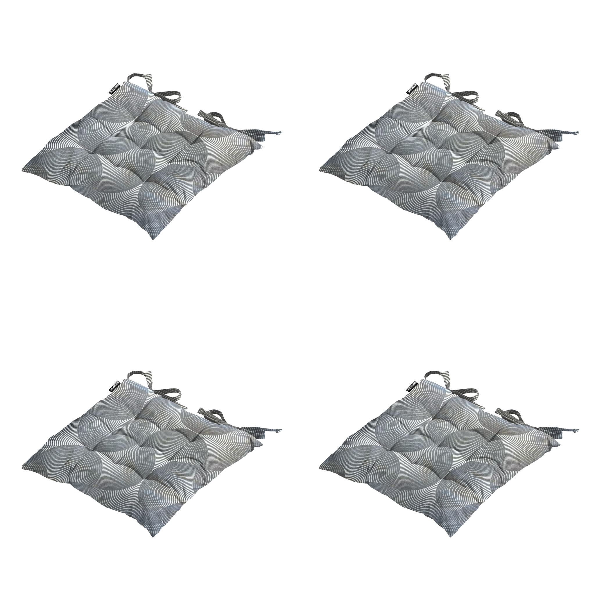 Madison - Zitkussen Napels - Grijs - 46x46x8cm - Set van 4