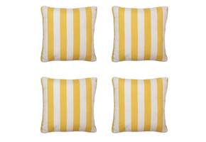 Madison - Sierkussen Amora - Geel - 50x50x10cm - Set van 4