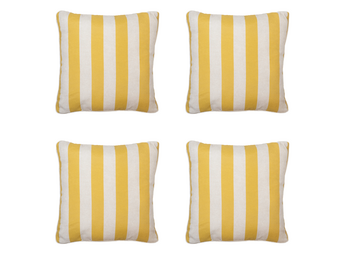 Madison - Sierkussen Amora - Geel - 50x50x10cm - Set van 4