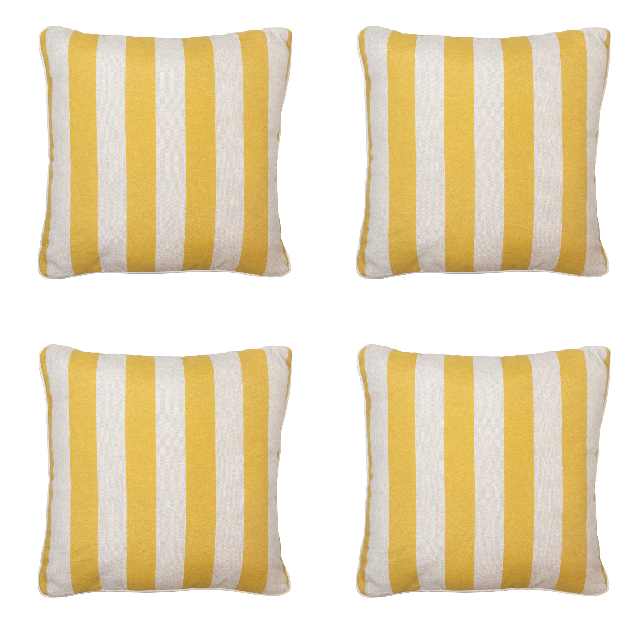 Madison - Sierkussen Amora - Geel - 50x50x10cm - Set van 4