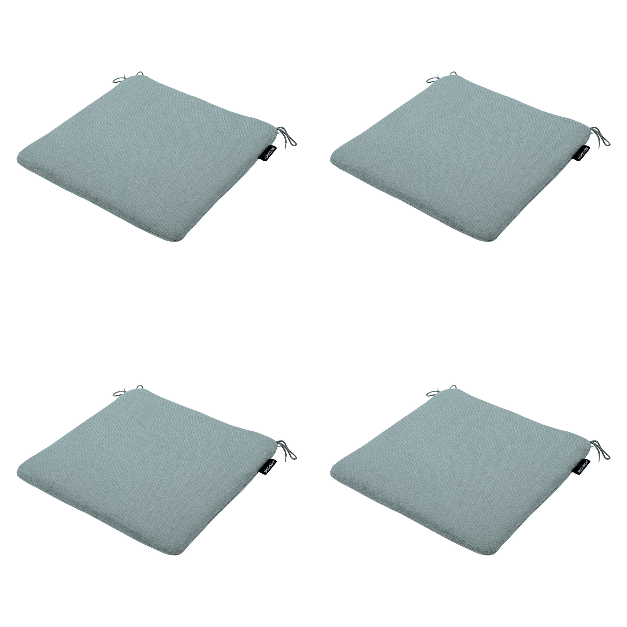 Madison - Zitkussen Eco-line - Blauw - 40x40x4,5cm - Set van 4