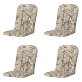 Madison - Tuintstoelkussen Hoge Rug Elisa - Multikleur - 110x48x6cm - Set van 4