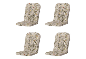 Madison - Tuintstoelkussen Hoge Rug Elisa - Multikleur - 110x48x6cm - Set van 4