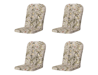 Madison - Tuintstoelkussen Hoge Rug Elisa - Multikleur - 110x48x6cm - Set van 4