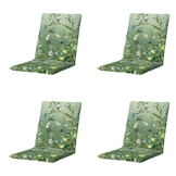 Madison - Stapelstoelkussen Elisa - Groen - 97x49x5cm - Set van 4