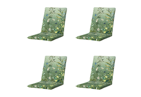 Madison - Stapelstoelkussen Elisa - Groen - 97x49x5cm - Set van 4