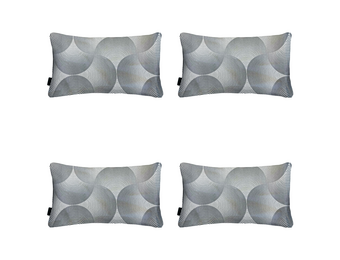 Madison - Sierkussen Napels - Grijs - 30x50x10cm - Set van 4