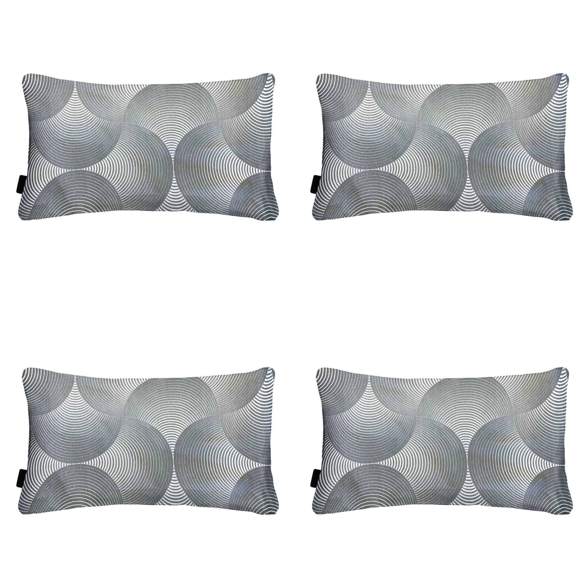 Madison - Sierkussen Napels - Grijs - 30x50x10cm - Set van 4