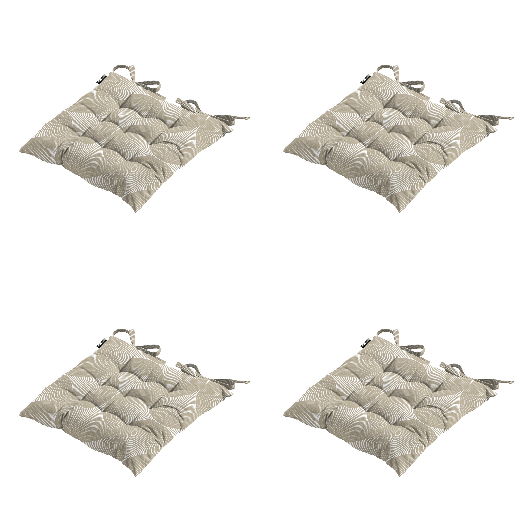 Madison - Zitkussen Napels - Taupe - 46x46x8cm - Set van 4