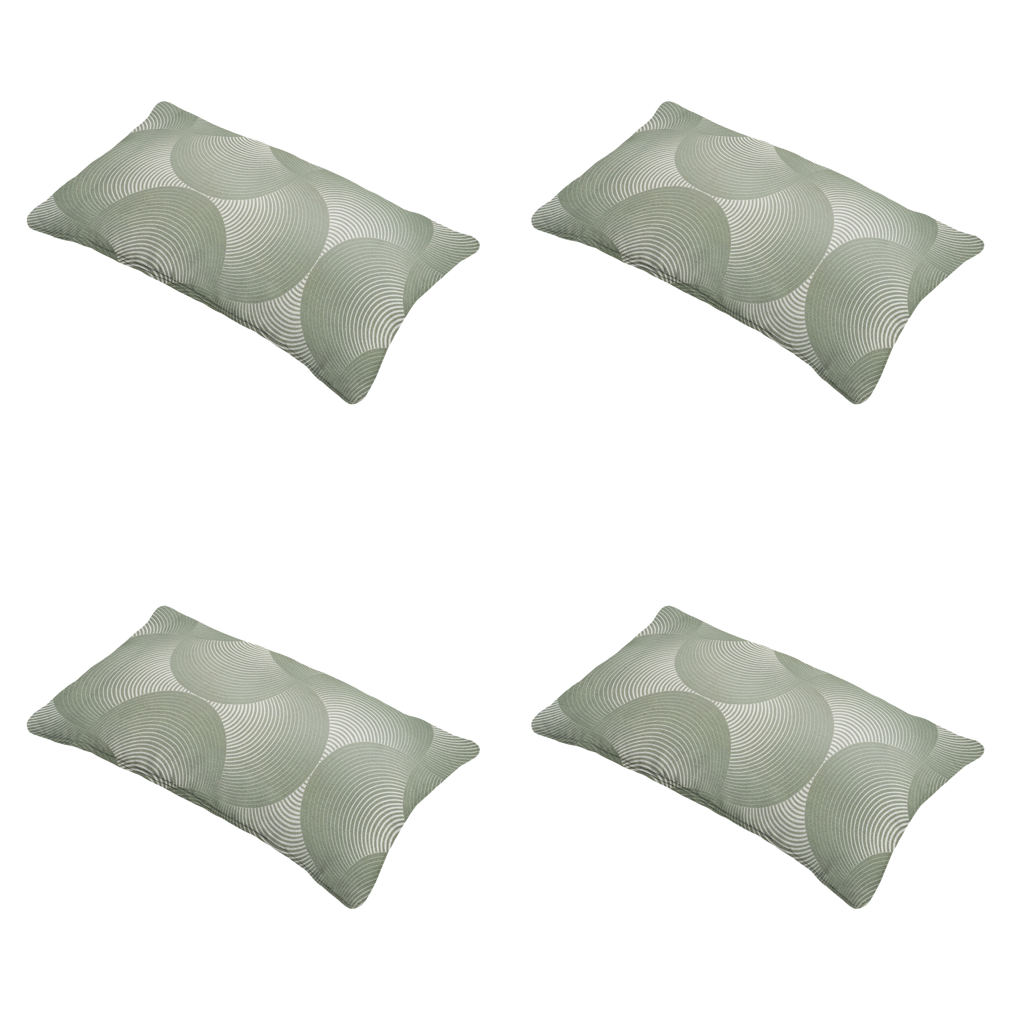 Madison - Sierkussen Napels - Groen - 30x50x10cm - Set van 4