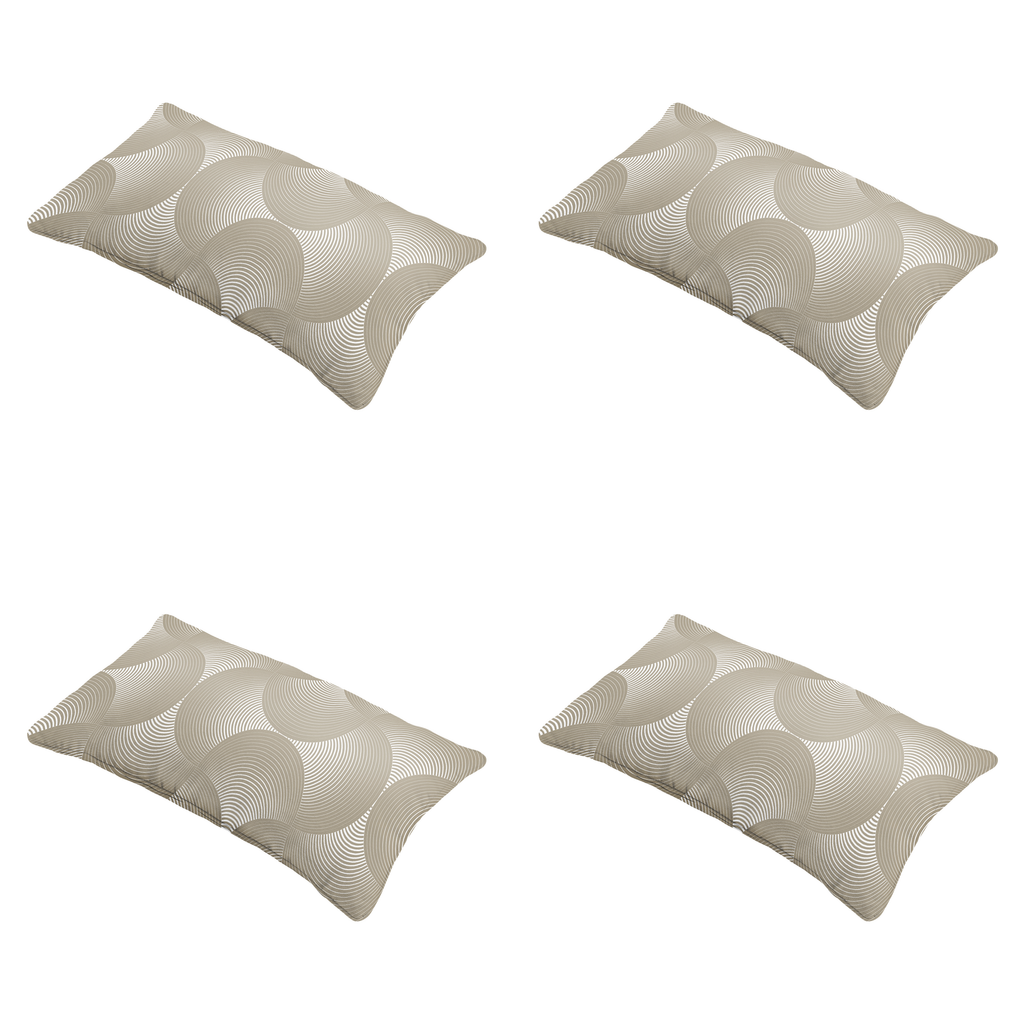 Madison - Sierkussen Napels - Taupe - 30x50x10cm - Set van 4