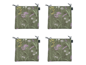 Madison - Zitkussen Eco-line - Groen - 40x40x4,5cm - Set van 4