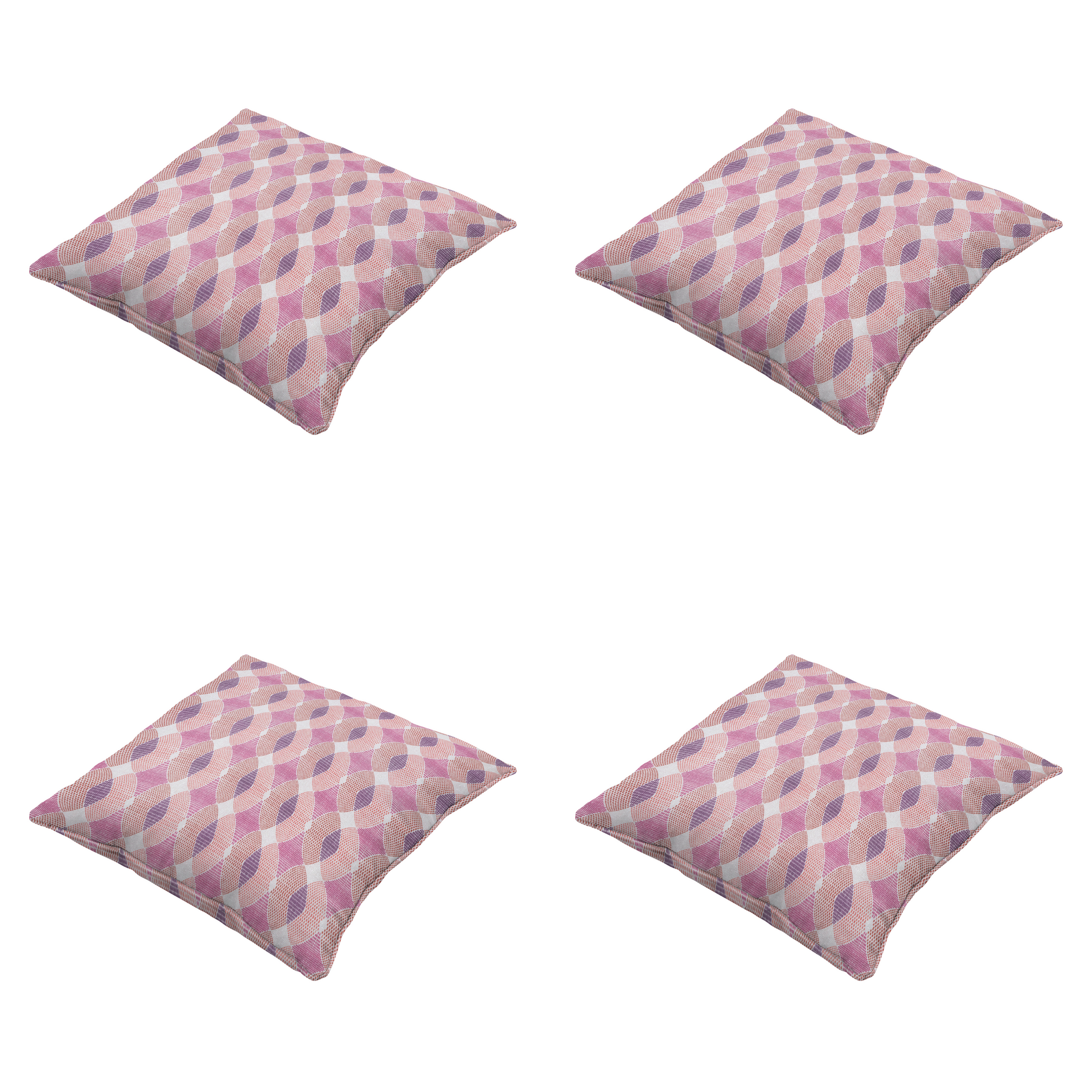 Madison - Sierkussen Rae - Paars - 50x50x10cm - Set van 4