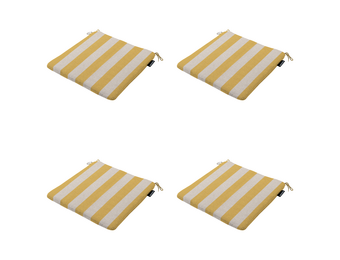 Madison - Zitkussen Amora - Geel - 40x40x4,5cm - Set van 4