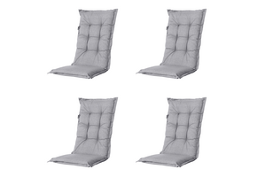 Madison - Kussen hoge rug Manchester - Lichtgrijs - 123x50x7cm - Set van 4