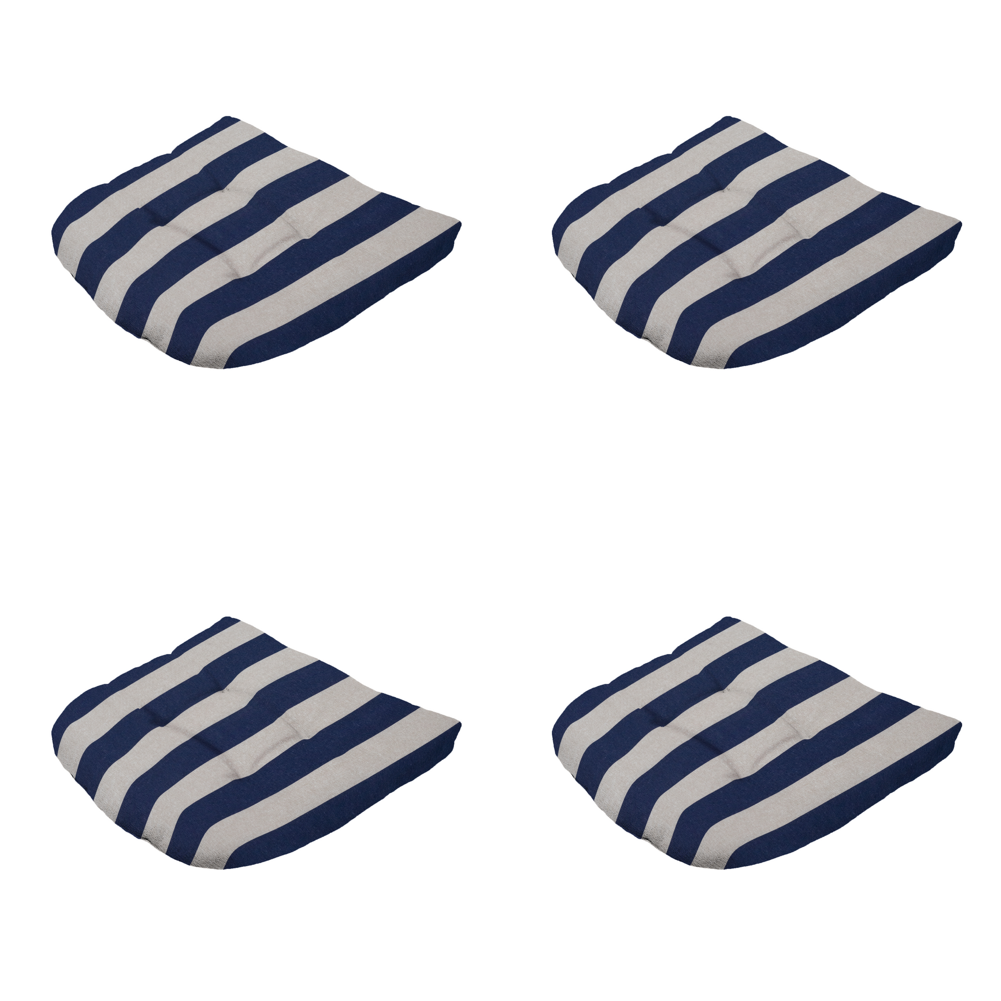 Madison - Zitkussen Amora - Blauw - 46x46x6cm - Set van 4