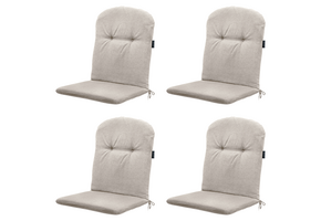 Madison - Kuipstoelkussen Hoge rug Panama - Beige - 96x45x3,5cm - Set van 4