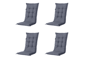 Madison - Kussen hoge rug Manchester - Grijs - 123x50x7cm - Set van 4