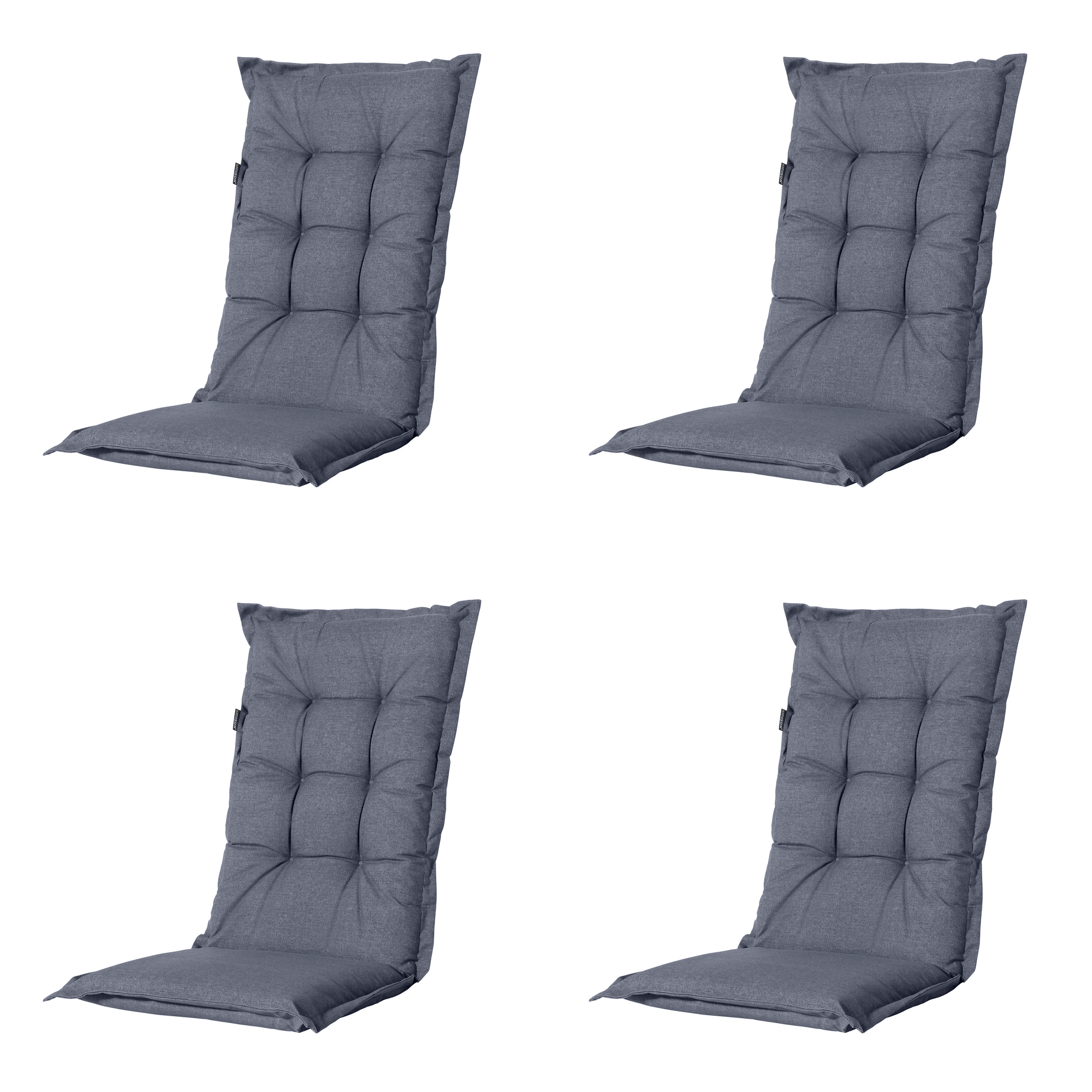 Madison - Kussen hoge rug Manchester - Grijs - 123x50x7cm - Set van 4