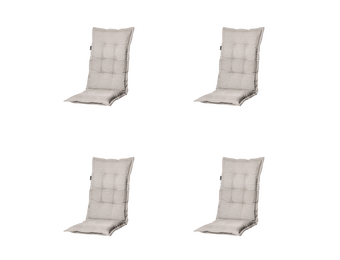 Madison - Kussen hoge rug Richmond - Beige - 123x50x6cm - Set van 4