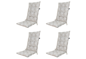 Madison - Kussen hoge rug Napels - Taupe - 123x50x5cm - Set van 4