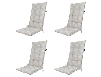 Madison - Kussen hoge rug Napels - Taupe - 123x50x5cm - Set van 4