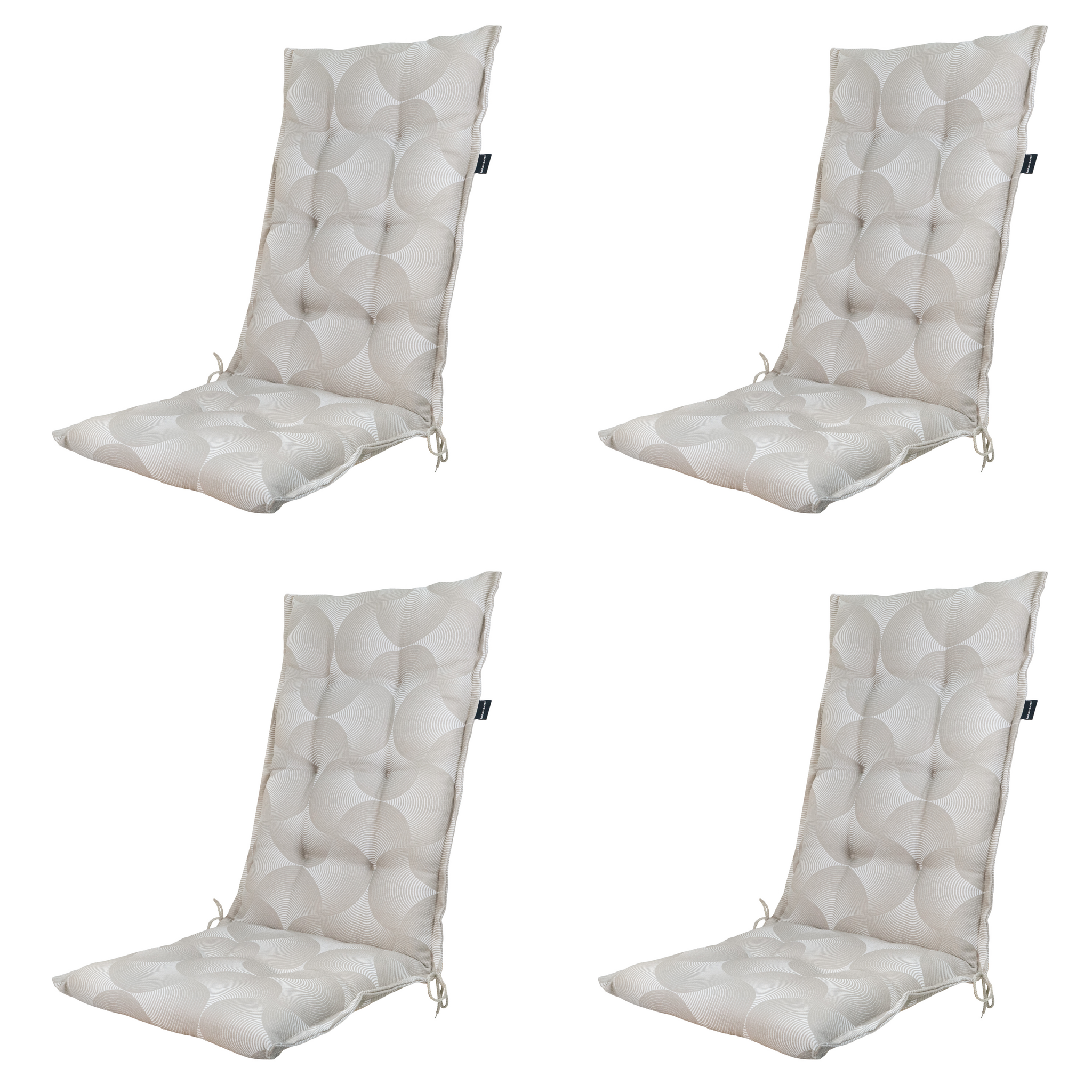 Madison - Kussen hoge rug Napels - Taupe - 123x50x5cm - Set van 4