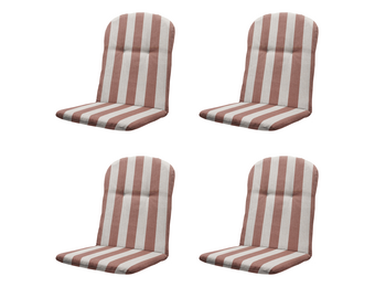 Madison - Kuipstoelkussen Hoge rug Amora - Bruin - 96x45x3,5cm - Set van 4