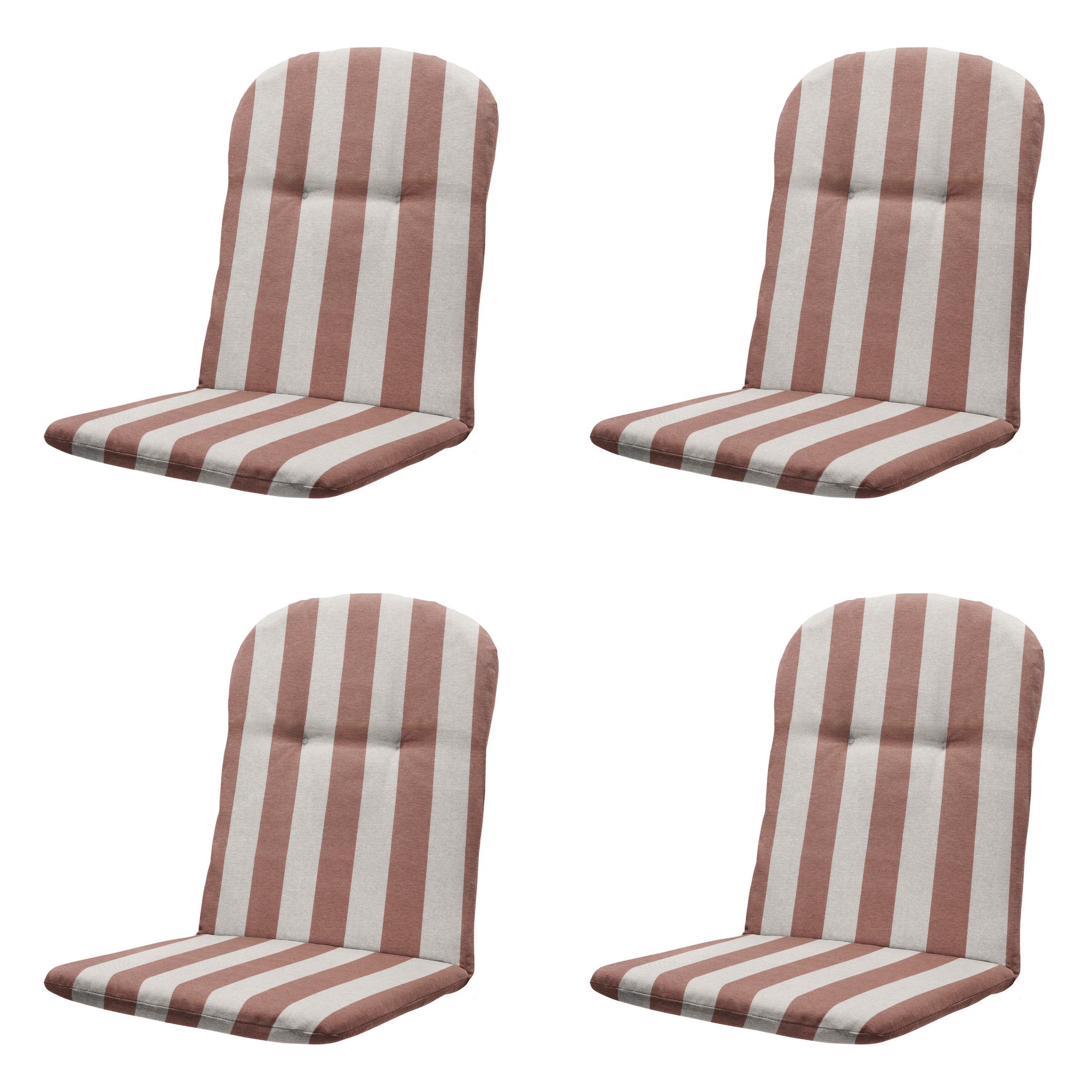 Amora - Kuipstoelkussen Hoge rug - Set van 4