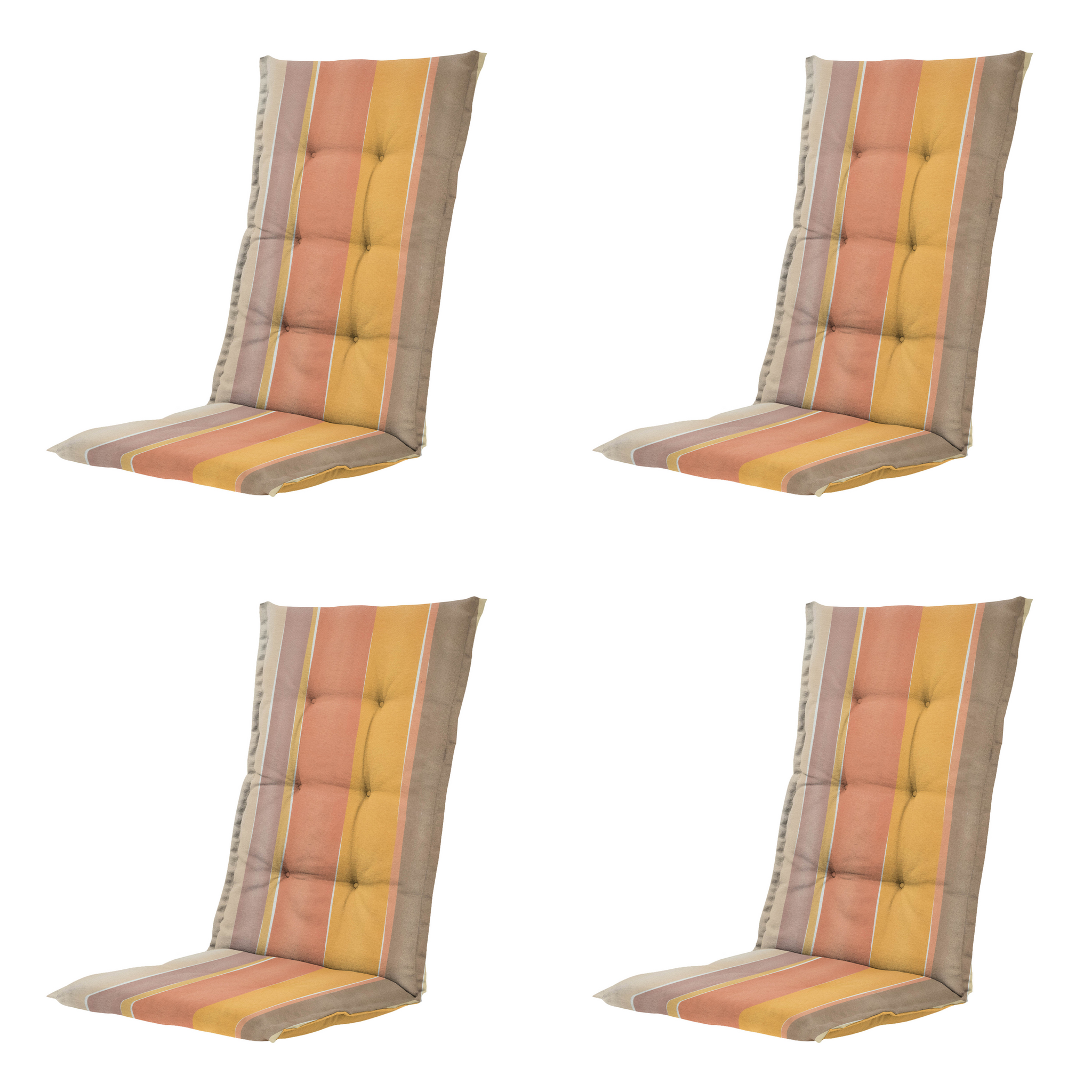 Madison - Kussen hoge rug Nox - Mulitkleur - 123x50x5cm - Set van 4