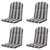 Madison - Kuipstoelkussen Hoge rug Amora - Grijs - 96x45x3,5cm - Set van 4