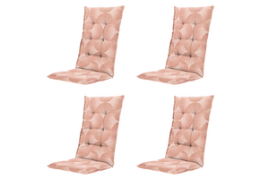 Madison - Kussen hoge rug Napels - Roze - 123x50x5cm - Set van 4
