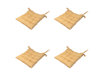 Madison - Zitkussen Napels - Geel - 46x46x8cm - Set van 4
