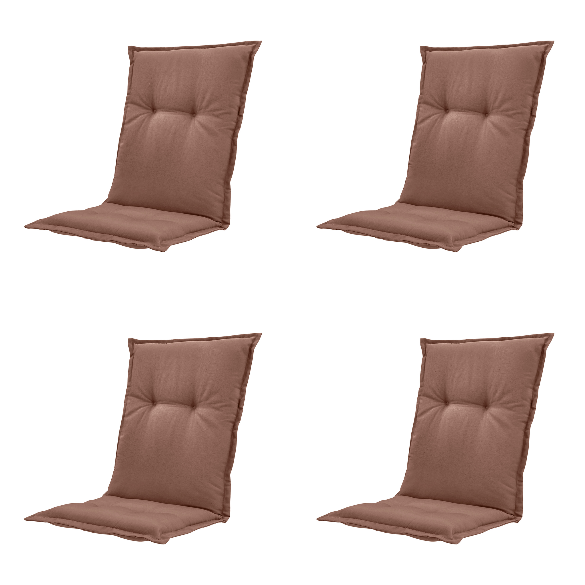 Madison - Kussen lage rug Panama - Bruin - 105x50x6cm - Set van 4