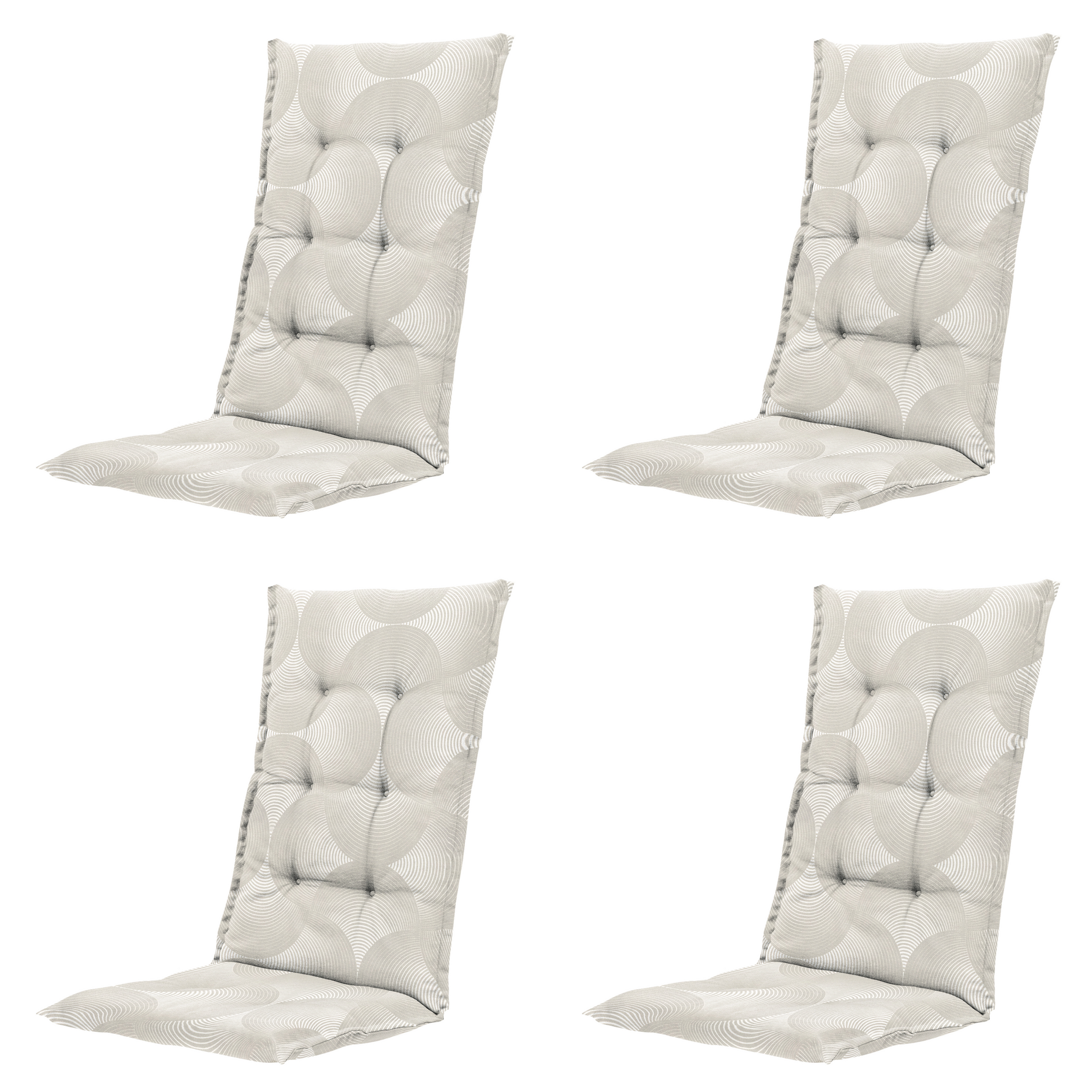 Madison - Kussen hoge rug Napels - Beige - 123x50x5cm - Set van 4