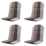 Madison - Kuipstoelkussen Hoge rug Nox - Mulitkleur - 96x45x3,5cm - Set van 4