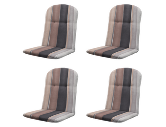 Madison - Kuipstoelkussen Hoge rug Nox - Mulitkleur - 96x45x3,5cm - Set van 4