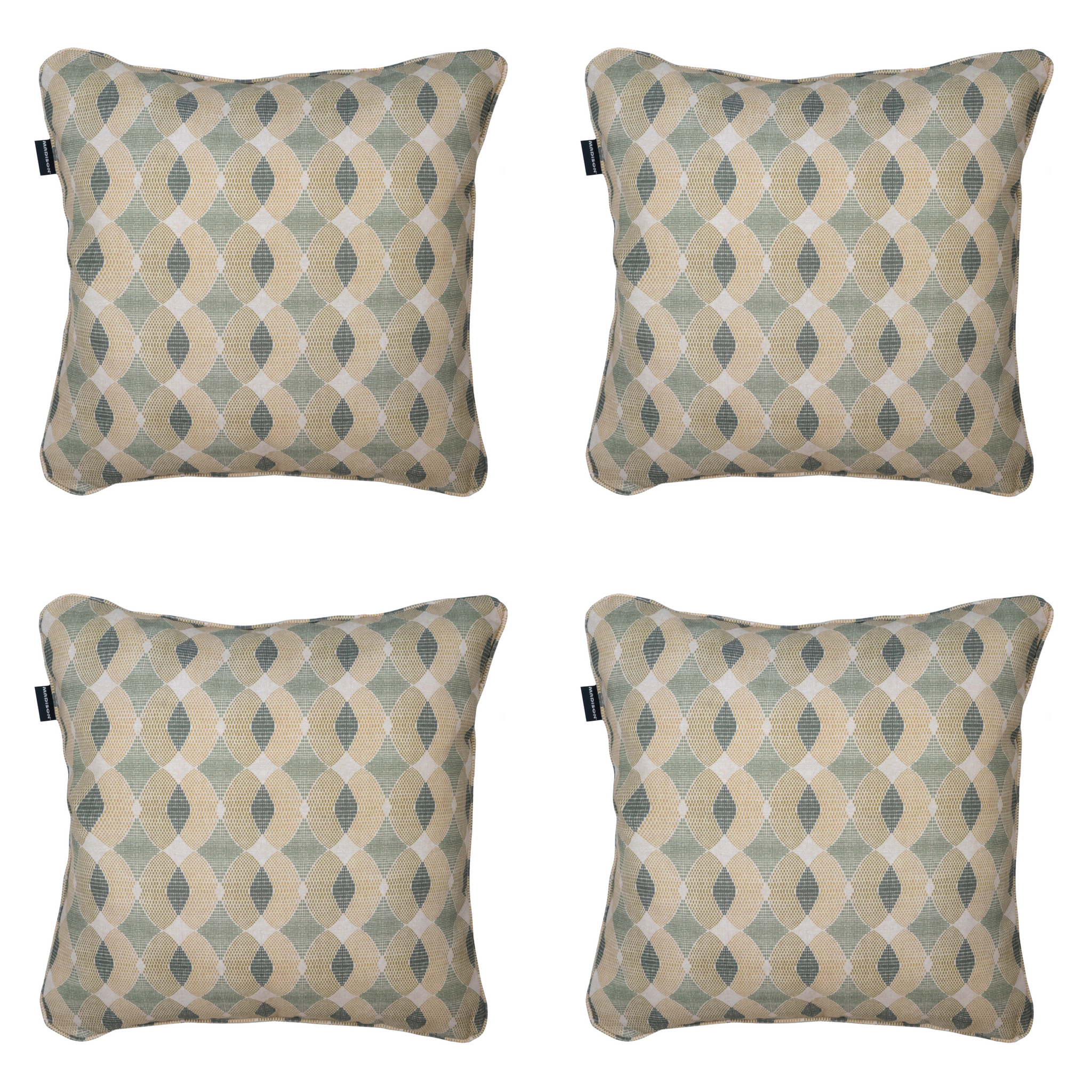 Madison - Sierkussen Rae - Groen - 50x50x10cm - Set van 4