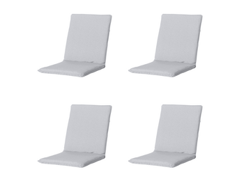 Madison - Stapelstoelkussen Panama - Lichtgrijs - 97x49x5cm - Set van 4