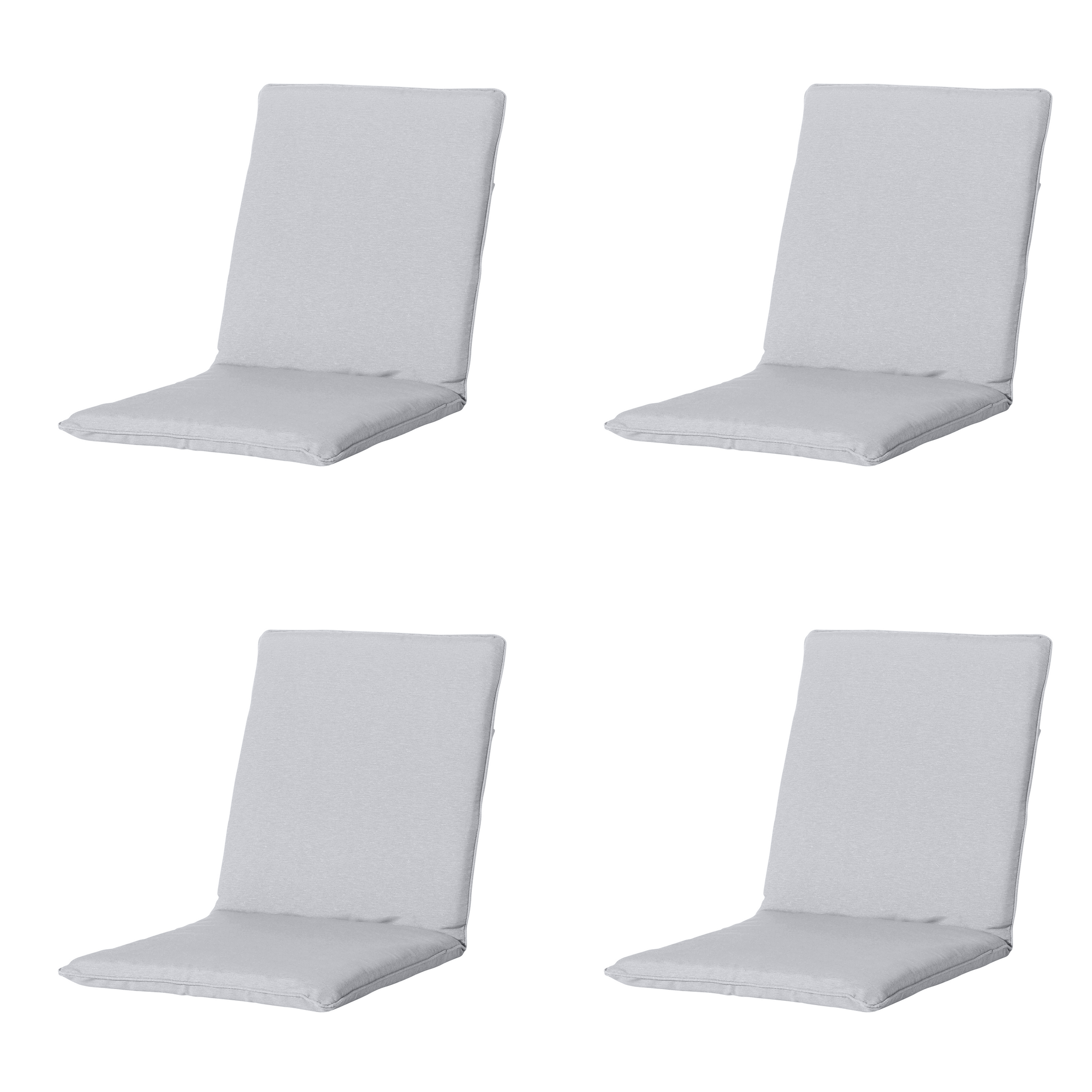 Madison - Stapelstoelkussen Panama - Lichtgrijs - 97x49x5cm - Set van 4