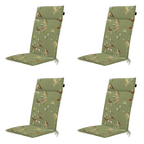 Madison - Tuintstoelkussen Hoge Rug Aria - Groen - 120x50x4cm - Set van 4