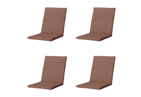 Madison - Stapelstoelkussen Panama - Bruin - 97x49x5cm - Set van 4