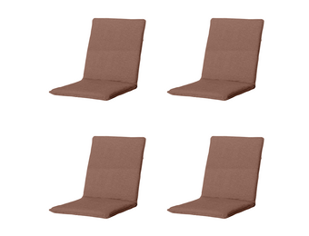 Madison - Stapelstoelkussen Panama - Bruin - 97x49x5cm - Set van 4