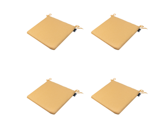 Madison - Zitkussen Napels - Geel - 40x40x4,5cm - Set van 4