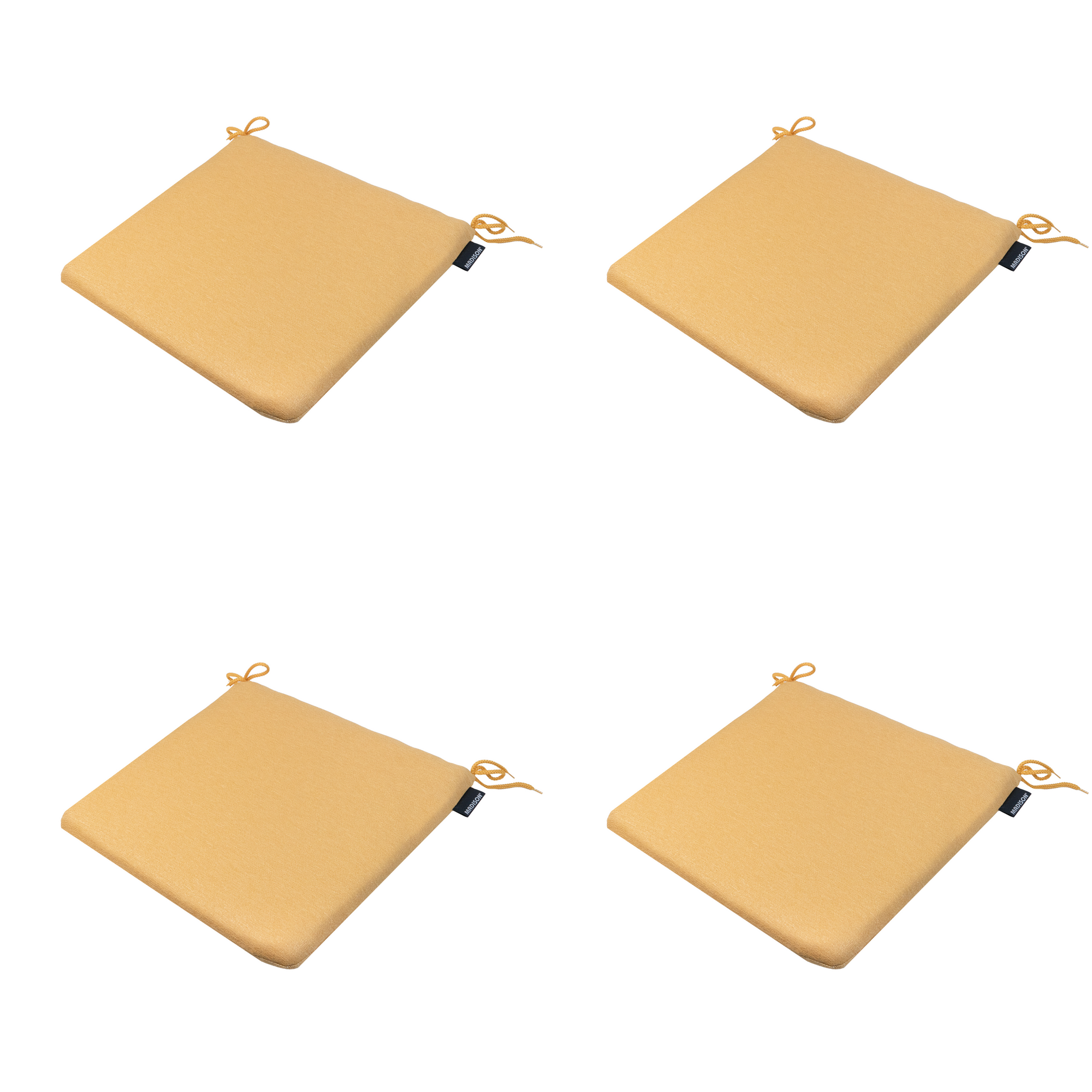 Madison - Zitkussen Napels - Geel - 40x40x4,5cm - Set van 4