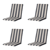 Madison - Stapelstoelkussen Amora - Grijs - 97x49x5cm - Set van 4