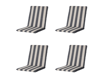 Madison - Stapelstoelkussen Amora - Grijs - 97x49x5cm - Set van 4
