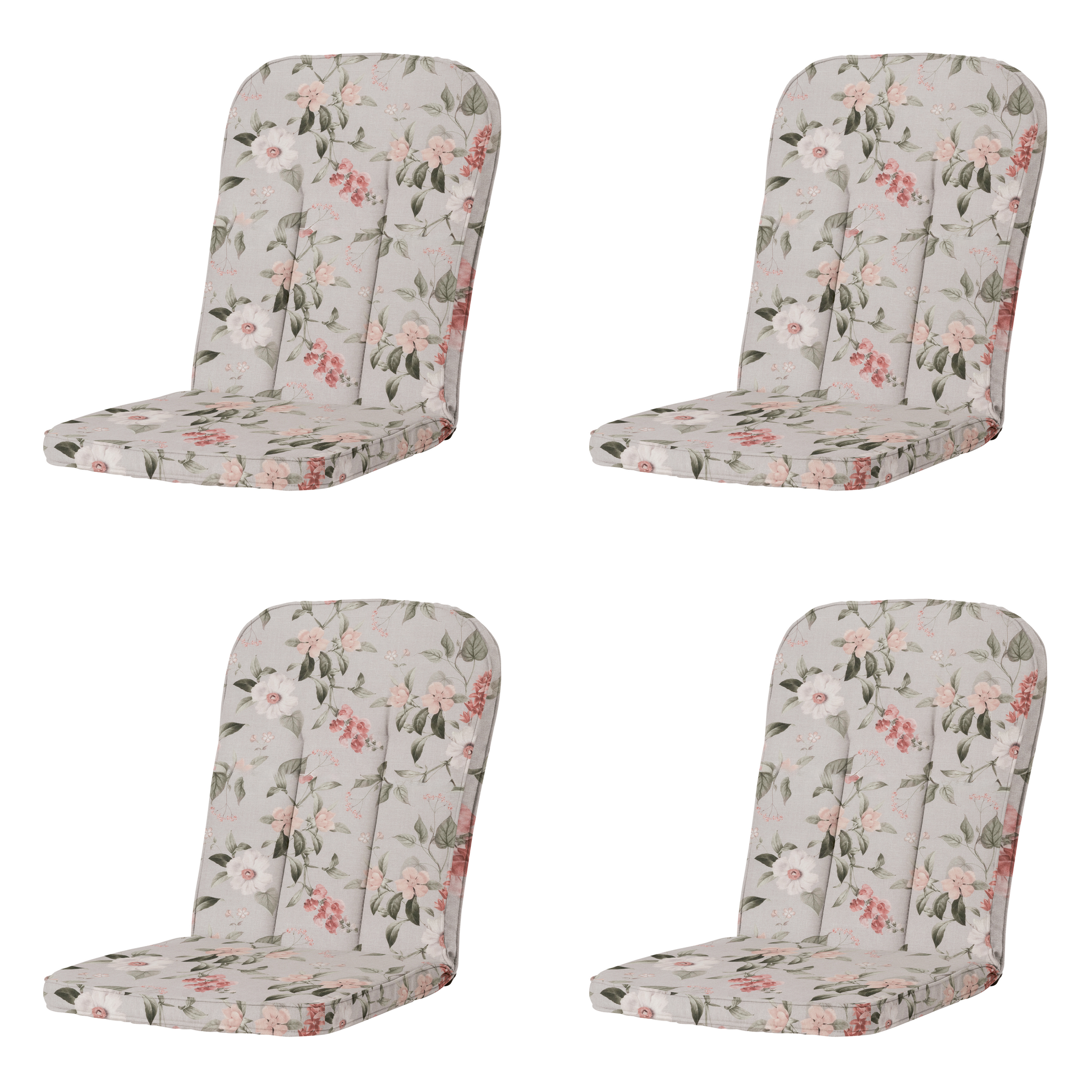 Madison - Tuintstoelkussen Hoge Rug Julliete - Multikleur - 100x48x6cm - Set van 4